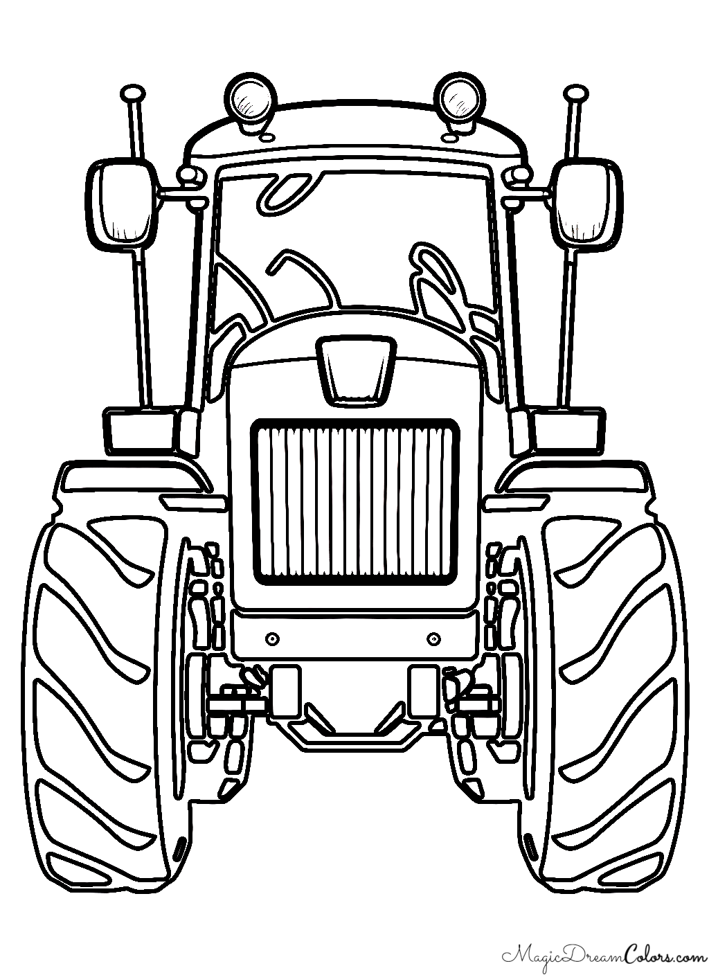 Traktor Malvorlage | | MagicDreamColors